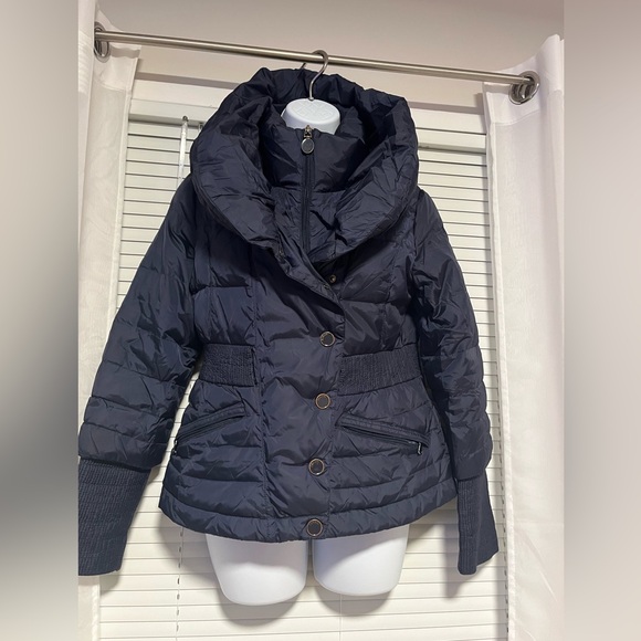 Tahari Insulated Puffer Jacket Blue Nylon Womens - Picture 1 of 7